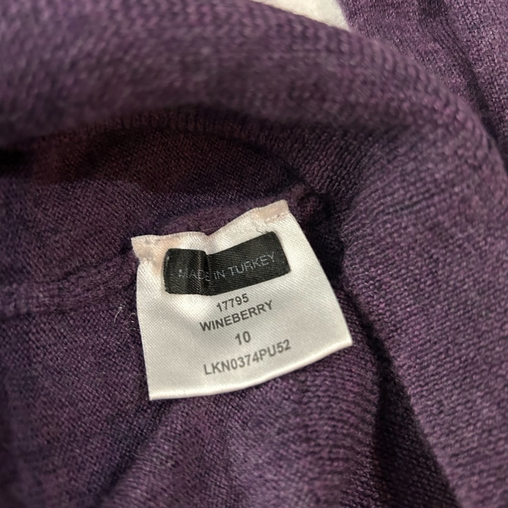 BARBOUR Merino‎ Wool Turtleneck Sweater Wineberry Purple S - Picture 5 of 10